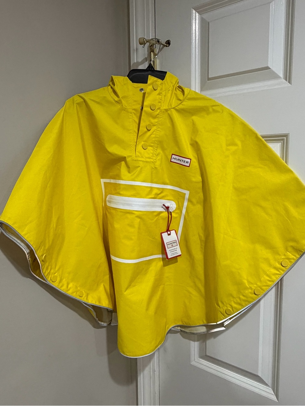 Hunter Kids Bright Yellow Waterproof Rain Cape Poncho